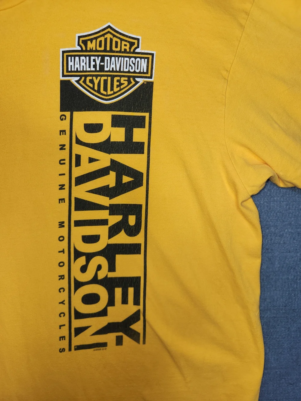 Harley-Davidson Men's Yellow Logo T‑Shirt #288
